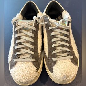 P448 for Women, size 38, gray and cream.